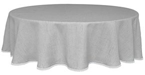 Lenox French Perle Solid 70" Round Tablecloth, Dove Grey