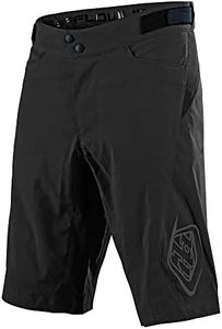 Troy Lee Designs Cycling Mountain Bike Trail Biking MTB Bicycle Shorts for Mens, Flowline Shorts W/Liner (Solid Black, 36)