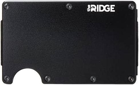 The Ridge Money Clip Aluminum Wallet Thinner Than Smartphones, Black