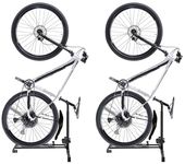 Foozet Bicycle Stands for Bikes, Vertical Bike Stand Space-Saving Rack with Adjustable for Garage & Apartment, Bike Stands for Indoor Storage (2 pack)