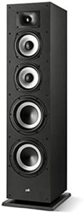 Polk Monitor XT70 Large Tower Speaker - Hi-Res Audio Certified, Dolby Atmos & DTS:X Compatible, 1" Tweeter, (2) 6.5" Dynamically Balanced Woofers, (2) 8" Passive Radiators (Single, Midnight Black)