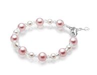 Baby Crystals Newborn Baby Bracelet | Sterling Silver Bracelet embellished with Simulated Pearls & Crystals from Swarovski | Baby Jewellery | pearl baby bracelet| baby gifts| (0-3 Months)