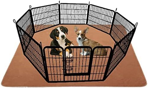 Reusable Pee Pads for Dogs + Pet Grooming Glove,Washable Pee Pads with Fast Absorbent Non-Slip Quick Dry,Whelping Pad for Playpen/Crate,Waterproof Puppy Potty Training Pads,Floor Mat for Pet