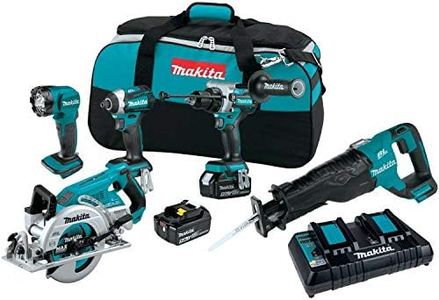 Makita XT507PT 18V LXT® Lithium-Ion Brushless Cordless 5-Pc. Combo Kit (5.0Ah)