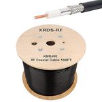 KMR400 Coaxial Cable 50FT, 50 Ohm Low Loss Coaxial Cables with NO Connectors for 3G/4G/5G/LTE/GPS/WiFi/RF/Ham/Radio to Antenna or Phone Signal Booster Use (Not for TV)