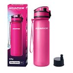 AQUAPHOR City Bottle 500ml Pink I Bottle with Water Filter for Travel I Filter with Activated Carbon I Filters Chlorine & impurities I Made of Tritan & BPA-Free