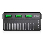 EBL 12+2 Bay Universal Battery Charger with LCD Display Individual Fast Charging for AA AAA C D 9V Ni-MH Ni-Cd & 9V Li-ion Rechargeable Batteries