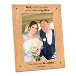 Personalised Father of the Bride Photo Frame Gifts - Of All The Walks We've Taken Together Engraved Wooden Photo Frame Gifts for Dad, Daddy, Grandad, Stepdad - Gifts from the Bride, Daughter