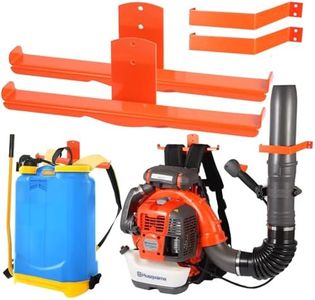 Backpack Blower Rack with Hose Holder - Heavy Duty Backpack Sprayer Wall Mount with Dual-Sided Hooks, Space-Saving Backpack Hanger for Weed Eater, Hedge Trimmer and Chain Saw, 330lbs Load Capacity