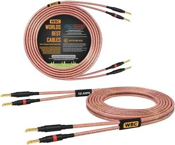 WORLDS BEST CABLES Van Damme 2 x 4.00 mm2 (2x 12AWG) - 2 Meter – 99.99% UP-LCOFC Figure-8 Audiophile Hi-Fi Speaker Cable Pair w/Eminence Gold Plated Banana Plugs
