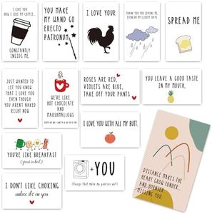 BSIKAIK 14 Funny Mini Love Notes Cards Valentines Cards with 14 Envelopes for Him Her Adults Boyfriend Girlfriend Husband Wife Anniversary Surprise Sweet Lunch Box Notes Card for Lover - DH146