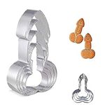 Creative Cookie Cutters Set 4PCS Cookie Baking Molds Biscuits Molds Kit DIY Funny Stainless Steel Pastry Cookie Cutters for Making Fondant Baking Biscuit DIY Pies Cake Cutting Kitchen Party Supplies