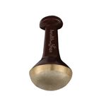 HealthandYoga FootEase Kansa Vatki Stick - Ayurveda Bronze Foot Massager with Wooden Handle -Ancient Detox Pain Relief –Rough Surface for Exfoliation -Eases Tiredness and Relaxes Feet (Stick - Flamed)