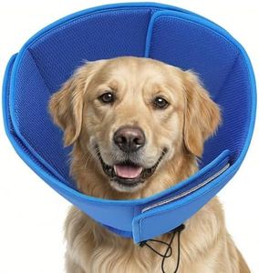 AOFITEE Soft Dog Cone Collar Anti-Licking, Dog Cone Alternative After Surgery, Elizabethan Cones for Large Dogs Post-Surgery, Neuter Recovery Pet Dogs E-Collar(Blue,X-Large)