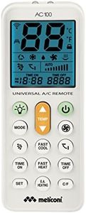 Meliconi AC 100 Plus Telecomando Universale per Condizionatori, Bianco, 1 pezzo