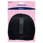 Hemline Detachable Shoulder Pads - Medium Size in Black, for Shirts, Blouses or Lightweight Jackets - Use in Sewing, Dressmaking and Outfit Making