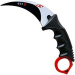 MSGumiho Karambit Knife Trainer No Offensive Karambit Trainer Stainless Steel Practice Training Knife Karambit Knife with Sheath for Beginner 100% Safe Practice Knives Trainer Tool (EXMF)