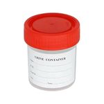 LABART Urine Sample Container 50ml, Collector Sterile with Label and Individually Packed (Pack of 10)