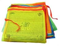 SCORIA®Tibetan Lungta Large Prayer Flags, 10 Flags, 13 X 12 Inches For_004