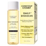 Conscious Chemist Makeup Remover Oil Cleanser|130 Ml|Face Wash, Cleanser Oily Skin, Makeup Remover. Men & Women. Removes Waterproof Makeup, Spf & Impurities. Soft & Glowing Skin - Daily Dissolve