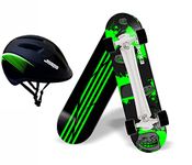 Jaspo Dragon Fire Dual Skateboard Casterboard Cruiserboard Combo (26.5 Inches) (For Age Group 7 Years And Above) (Dragon Fire Dual) - Fibreglass, Black