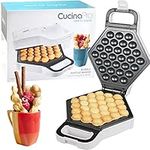 Bubble Waffle Maker- Electric Non stick Hong Kong Egg Waffler Iron Griddle - Ready in under 5 Minutes- Free Recipe Guide Included