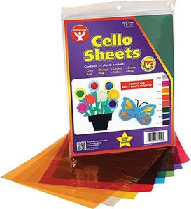 Hygloss Cello Craft Cellophane Sheet, 8.5 x 11 Inches, 24 per Pack