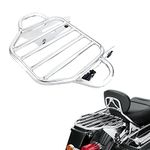 Motorcycle Detachables Two-Up Luggage Rack Mounting Bracket Compatible with Harley Touring Street Glide Road Glide Electra Glide Road King 2009-2023 (Chrome)