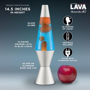 Lava Lamp 14.5" – Orange and Blue Retro Decorative Light