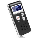 DISTANCEE Digital Voice Recorder 3072kbps HD Voice Activated Recorder with Playback, 7-Levels Intelligent Noise Reduction Dictaphone Voice Recorder 30H Battery Time Digital Audio Recorder (8GB）