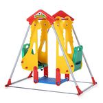 Baby Vivo Kids Swing Playground Children Play Area Garden with Double Swing for Outdoor and Indoor Zoo made of Plastic