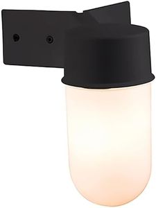 Ware Black Corner Angled Pill E27 Bracket Outdoor Garden Wall Light IP44 Rated