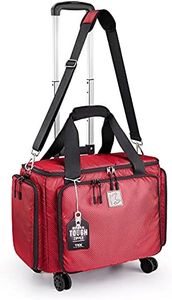 Rolling Sewing Machine Bag with Universal wheels,Sewing Machine Carrying Case with YKK zipers, Compatible most Standard Brother, Singer, Bernina, Sewing Machines（red）