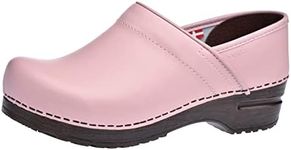 Sanita | Izabella Closed Clog | Original Handmade for Women | Anatomically Shaped Footbed with Soft Foam, Pink, 10 US