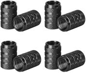 8 Pcs Tyre Valve Caps, Black Stem D