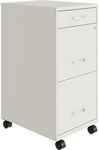 LYS SOHO Box/File/File Mobile White File Cabinet, 3 Drawer