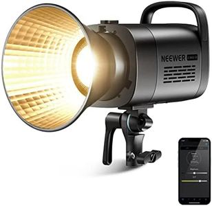 NEEWER CB60B 70W LED Video Light with 2.4G/APP Control, COB Bi Color Bowens Mount Continuous Output Lighting 2700K-6500K 34000Lux/1m CRI97+/12 Effects for Studio/Outdoor Photography/Video Recording