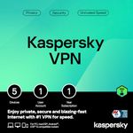 Kaspersky VPN Secure Connection | Unlimited Traffic | 5 Devices | 1 User Account | 1 Year | PC/Mac/Android/iOS | UK Online Code