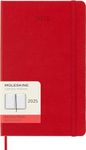 Moleskine Classic 12 Month 2025 Daily Planner, Hard Cover, Large (5" x 8.25"), Scarlet Red, 400 pages