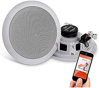 Pyle Surround Wall/Ceiling Home Speaker, Set of 2, White (PDICBT652RD)