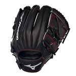 Mizuno Pro Select Baseball Glove Series | US Steerhide Leather | Postion Based Pocket Patterns, Black-Red, 12 Inch