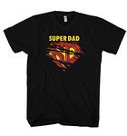 Men's T-Shirt Super Dad Dad The Superman - Black - L