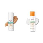 Eucerin Sun Tinted Mineral Face Sunscreen Lotion SPF 35 & Sun Anti-Shine Control Face Sunscreen SPF 50