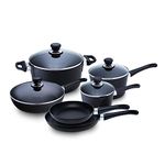 SCANPAN 53100000 Classic Induction Cookware Set, Aluminum, Black