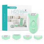 VOGOE Epilator for Women, 4-in-1 Epilators Hair Removal with 2 Speeds, Rechargeable & Cordless Razor Epilator, 21 Tweezers Covered, Electric Hair Remover for Face Legs Arms Armpit Bikini, Green