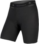 Endura Women's Padded Clickfast Liner II Cycling Under Shorts | Detatchable | Breathable| Padded | Boxers, Black, XXS