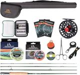 Maxcatch Premier Fly Fishing Rod and Reel Combo Complete 9' Fishing Outfit (5 wt -9' Half-Handle Rod,5/6 Reel)