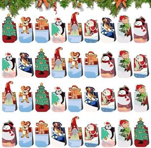 36 Pièces Marque-pages Magnétiques de Noël,Marque-Pages de Noël,Marque-Pages Magnétiques,Signets Magnétiques Colorés,Marque-Page Magnétique Enfants,Petits Cadeaux de NoëL Pour Enfants