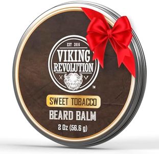 Viking Revolution Sweet Tobacco Beard Balm - Beard Butter with Argan Oil, Beard Softener for Men with Jojoba Oil - Beard Moisturizer for Men with Beeswax - Beard Wax for Men (2oz, 1 Pack)