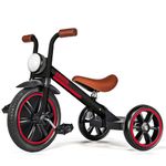 KRIDDO Kids Tricycles Age 2 Years to 5 Years, 12 Inch Puncture Free Rubber Wheel w Front Light, Kids Trike for 2.5 to 5 Year Old, Gift Toddler Tricycles for 2-5 Year Olds, Trikes for Toddlers, Black